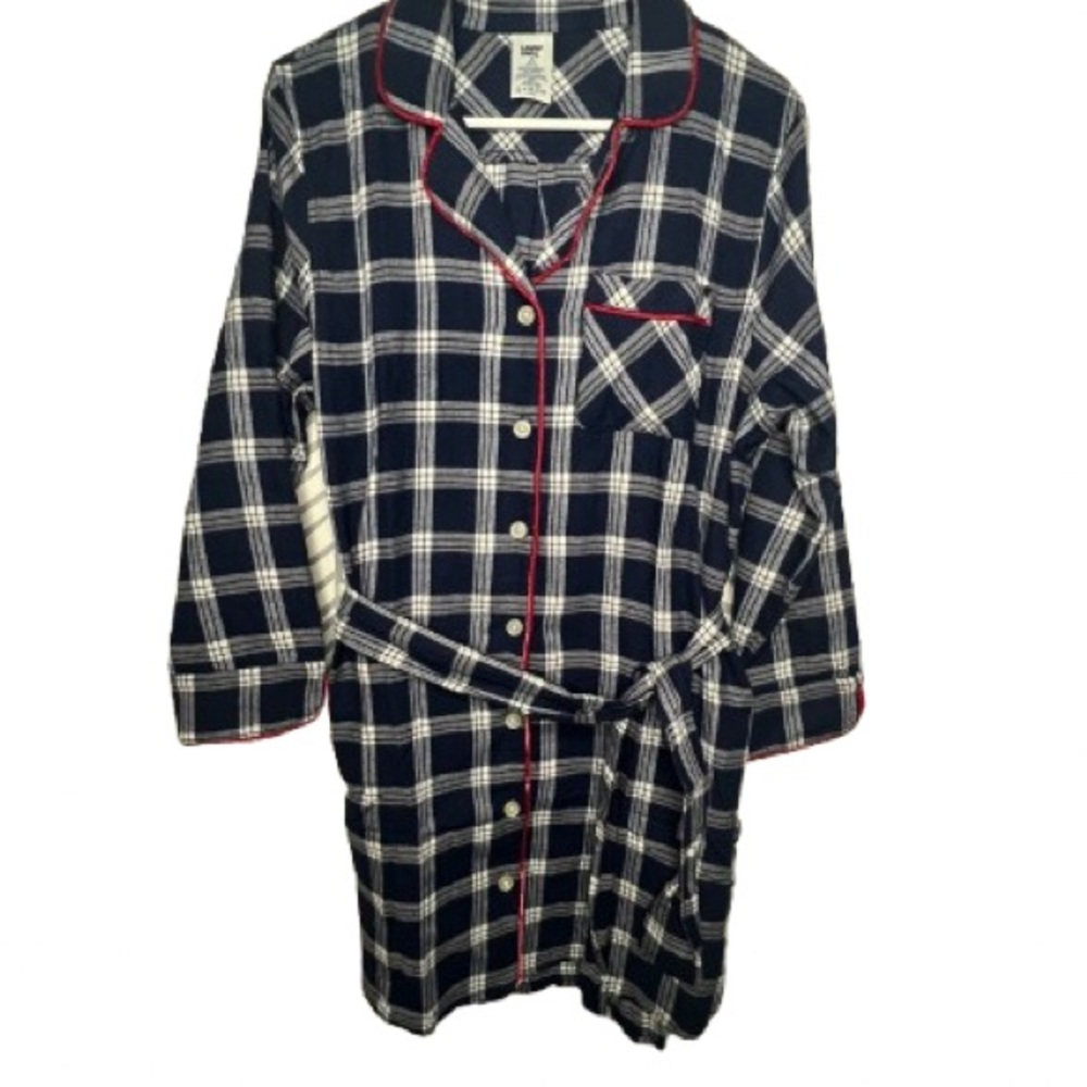 Lands' End Blue and White Nightgown | Medium | NWOT